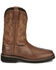 Image #2 - Justin Men's 11" Handler Pull-On Work Boots - Composite Toe, Tan, hi-res