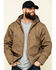 Image #1 - Ariat Men's Field Khaki Rebar Duracanvas Hooded Work Jacket, Beige/khaki, hi-res