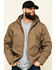 Image #1 - Ariat Men's Field Khaki Rebar Duracanvas Hooded Work Jacket , Beige/khaki, hi-res