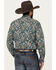 Image #4 - Cinch Men's Paisley Print Long Sleeve Button-Down Western Shirt, Dark Green, hi-res