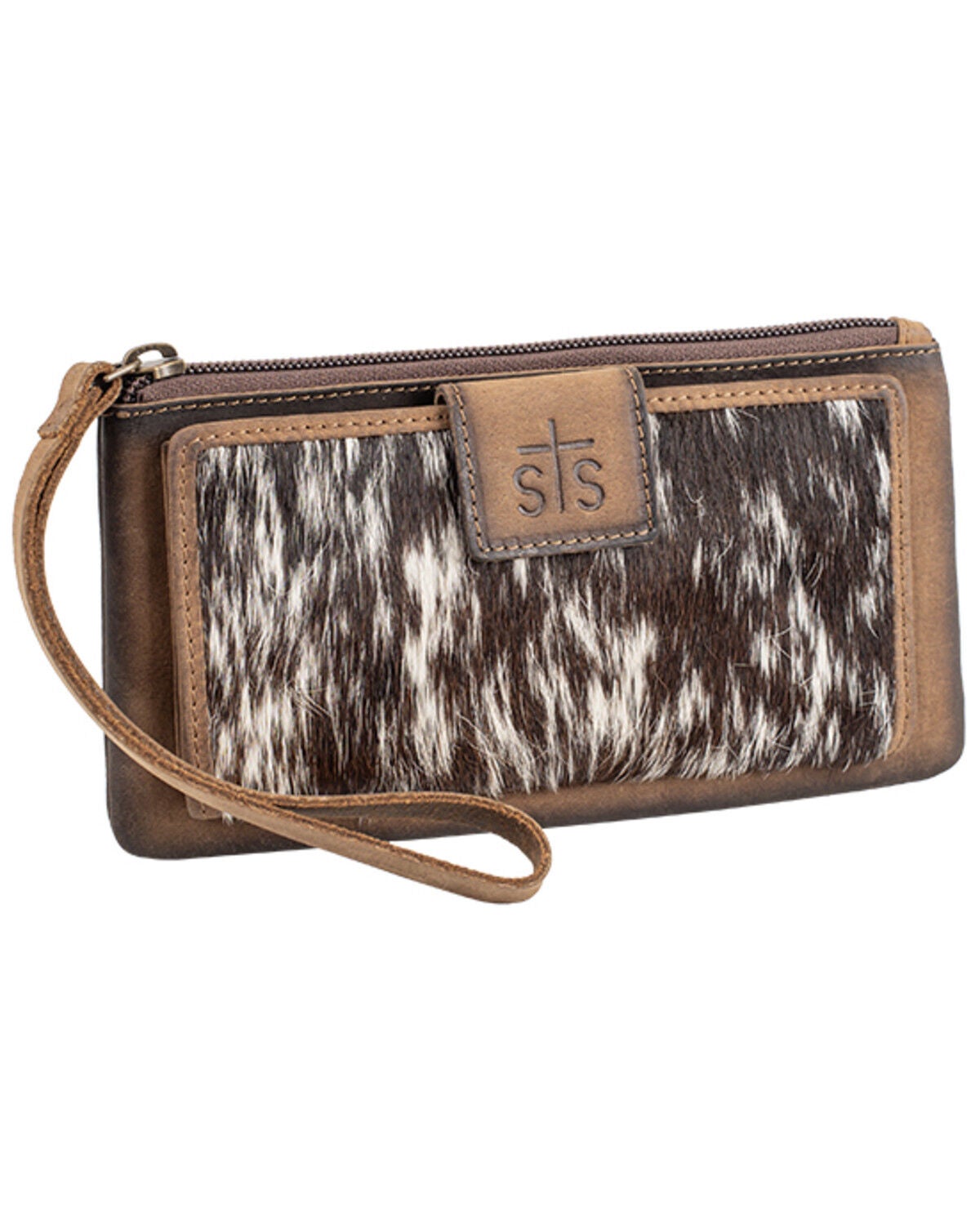 Image #1 - STS Ranchwear by Carroll Women's Haley Cowhide Wallet, Brown, hi-res