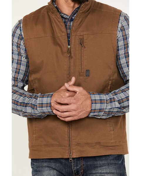 Image #3 - Brothers and Sons Men's Clay Zipper Vest, Bark, hi-res