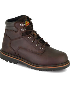 Thorogood Men's 6" Work Boots - Steel Toe, Brown, hi-res