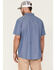 Image #4 - Hawx Men's Short Sleeve Button-Down Work Shirt, Royal Blue, hi-res