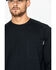 Image #4 - Hawx Men's Black Logo Crew Long Sleeve Work T-Shirt - Big, Black, hi-res