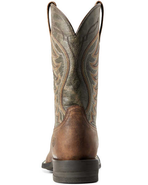 Image #3 - Ariat Men's Amos Shock Shield Quickdraw Western Performance Boots - Broad Square Toe, Green/brown, hi-res
