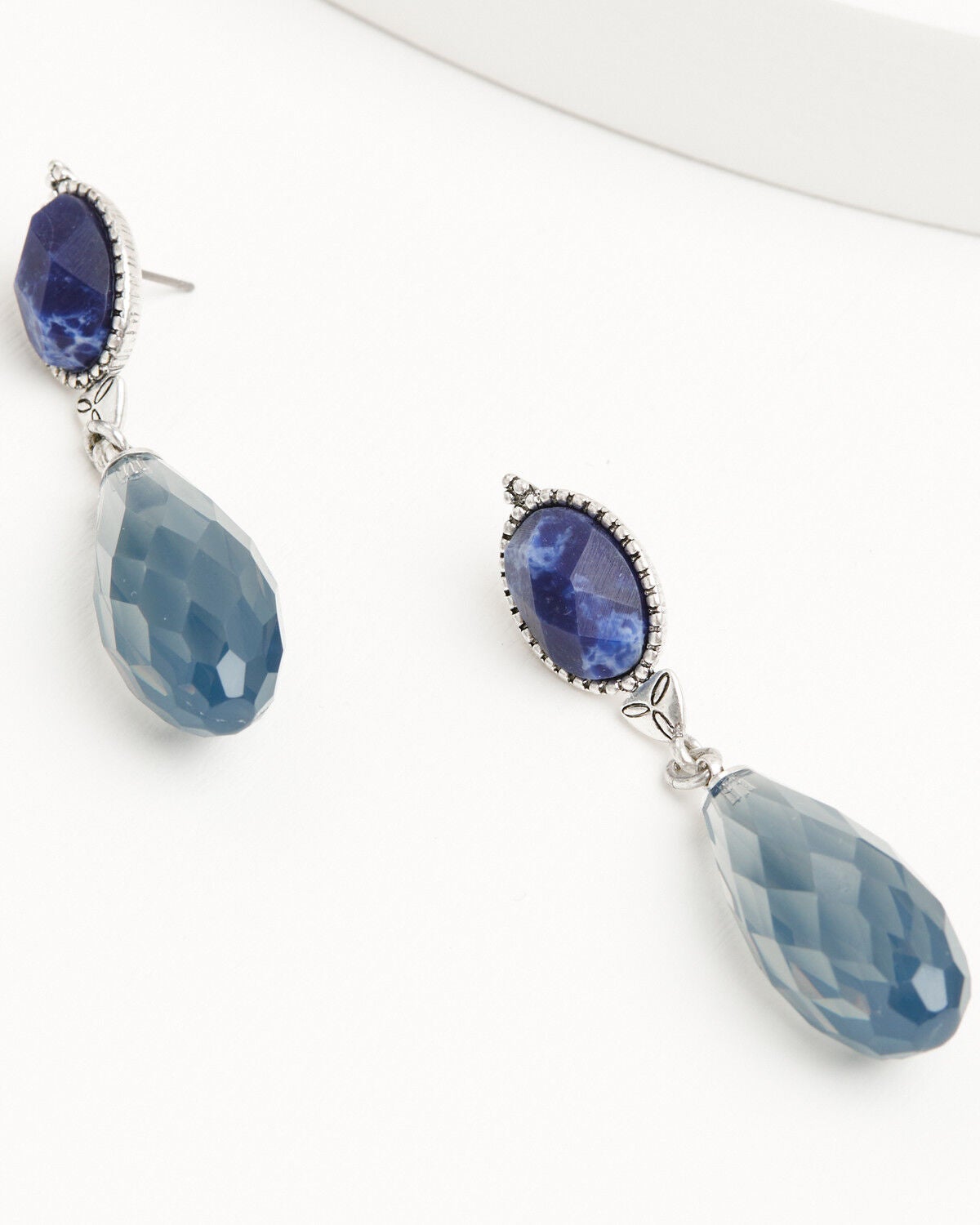 Lainey Wilson Women's Post Stone Drop Earrings, Silver, hi-res