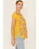 Image #2 - Johnny Was Women's Lafaret Short Sleeve Blouse, Yellow, hi-res