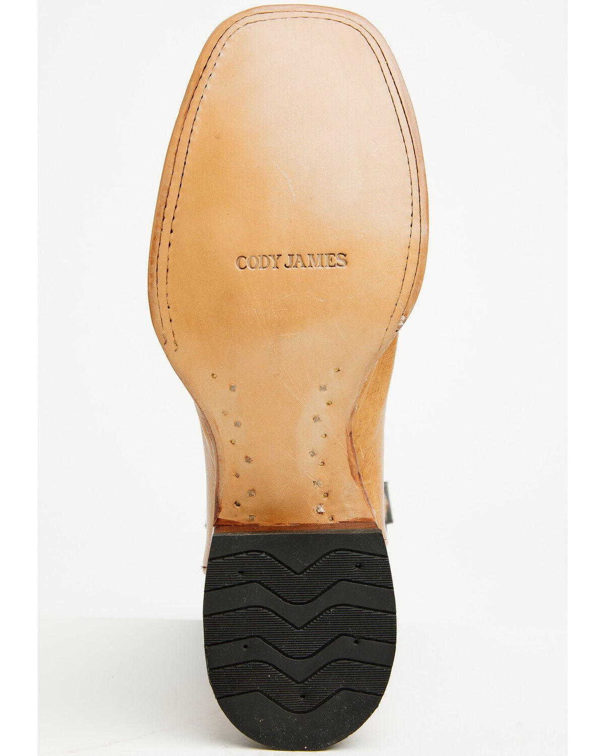 Image #7 - Cody James Men's Exotic Ostrich Western Boots - Broad Square Toe, Brandy Brown, hi-res