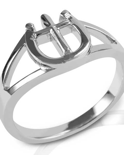 Kelly Herd Women's Cross & Horseshoe Ring, Silver, hi-res