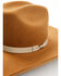 Serratelli Men's 6X Cattleman Ribbon Band Fur-Felt Western Hat , Tan, hi-res