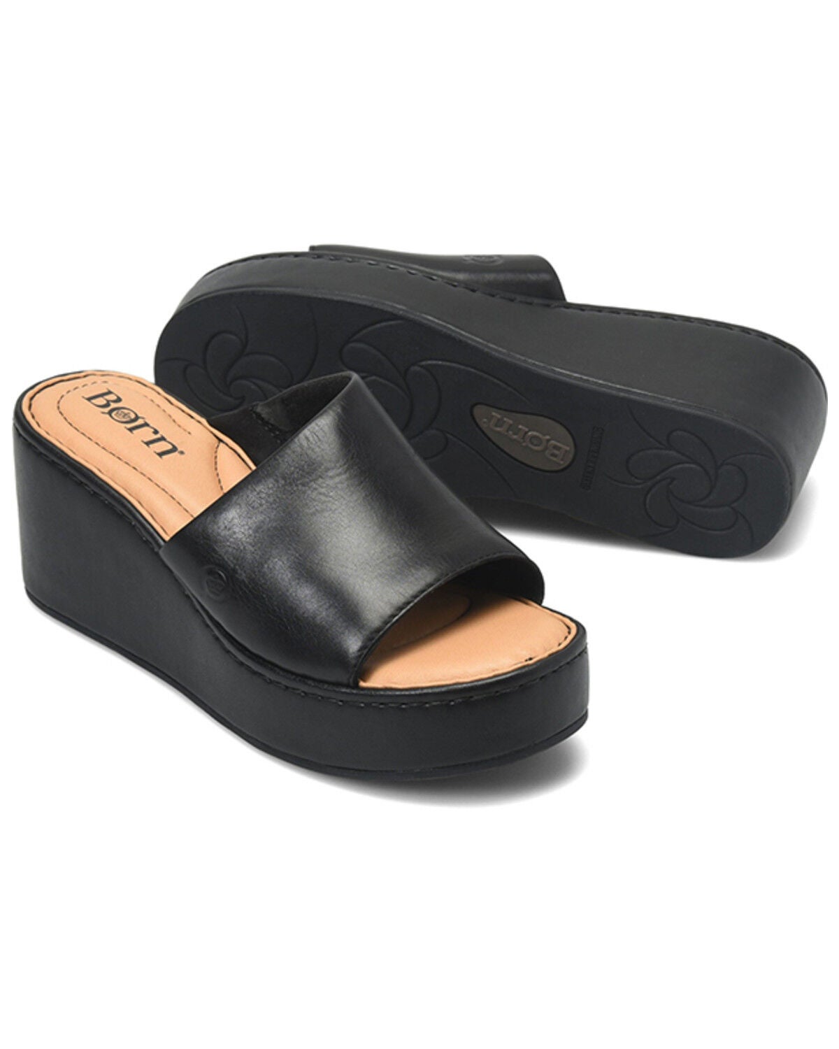 Image #4 - Born Women's Shilo Wedge Sandals, Black, hi-res