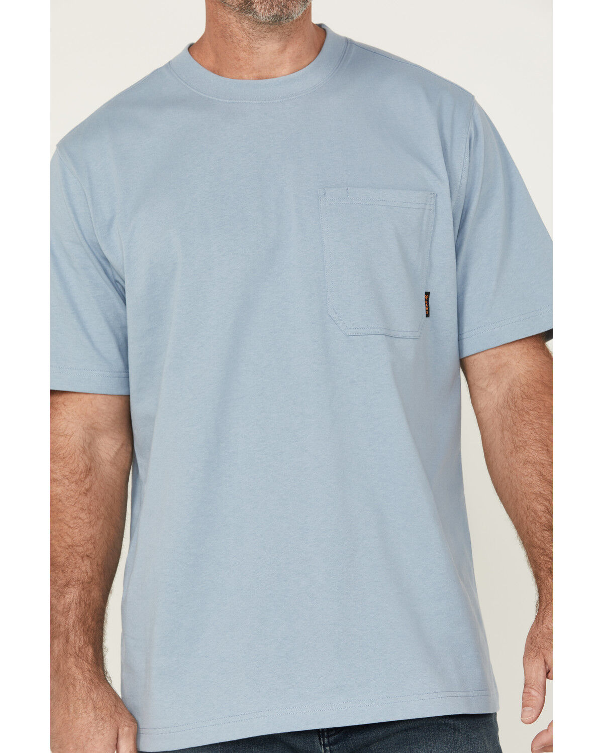 Image #3 - Hawx Men's Forge Solid Short Sleeve Work T-Shirt, Light Blue, hi-res