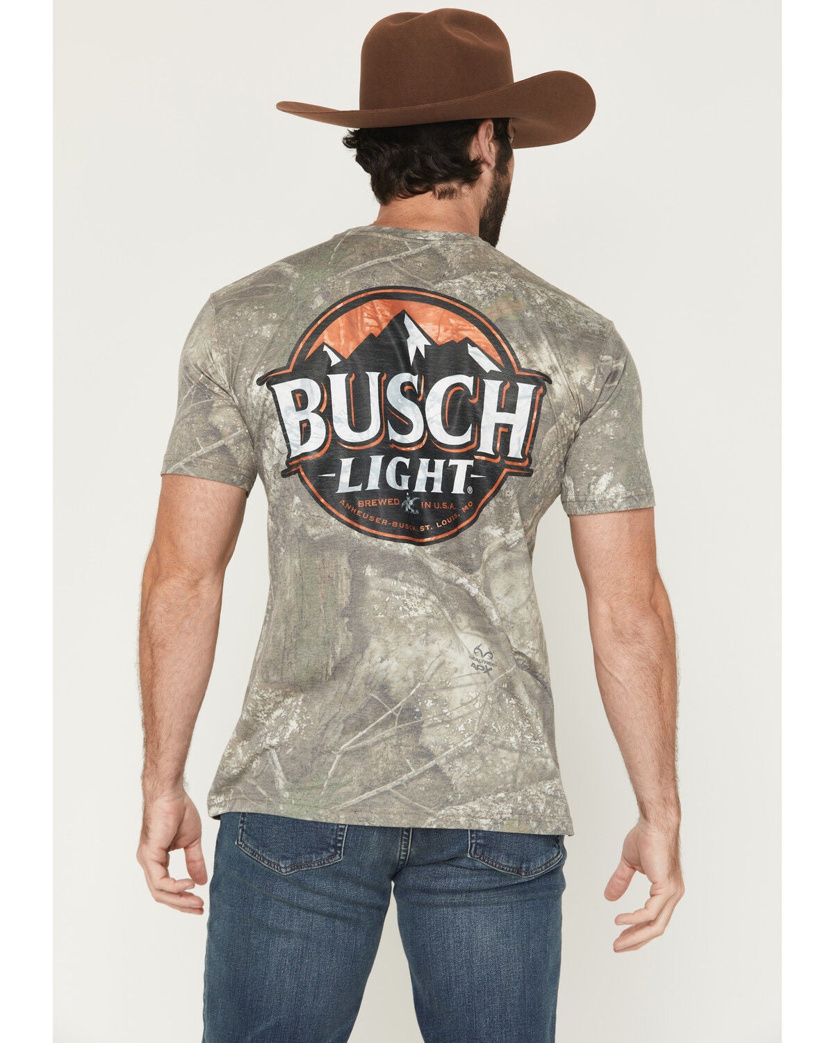Image #1 - Buckwear Men's Busch Blaze Camo Print Short Sleeve Graphic T-Shirt, Camouflage, hi-res