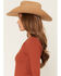 Image #2 - Shyanne Women's Textured Rib Knit Long Sleeve Top, Brown, hi-res