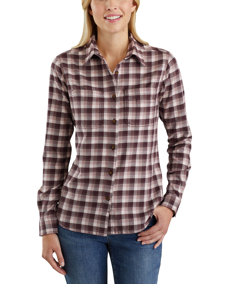 Carhartt Women's Rugged Flex Hamilton Flannel Work Shirt - Country ...