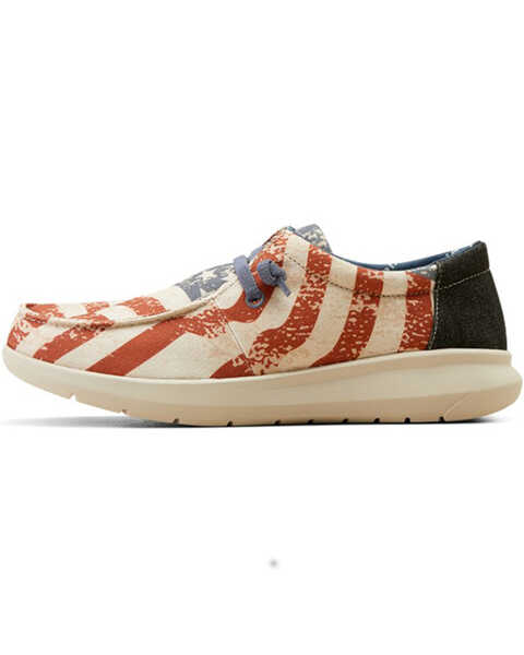 Image #2 - Ariat Men's Hilo American Flag Casual Shoes - Moc Toe , Multi, hi-res