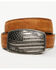 Image #1 - Cody James Men's American Flag Buckle Belt, Brown, hi-res