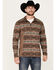 Image #1 - Powder River Outfitters by Panhandle Men's Pro Southwestern 1/4 Zip Henley Long Sleeve Shirt, Brown, hi-res