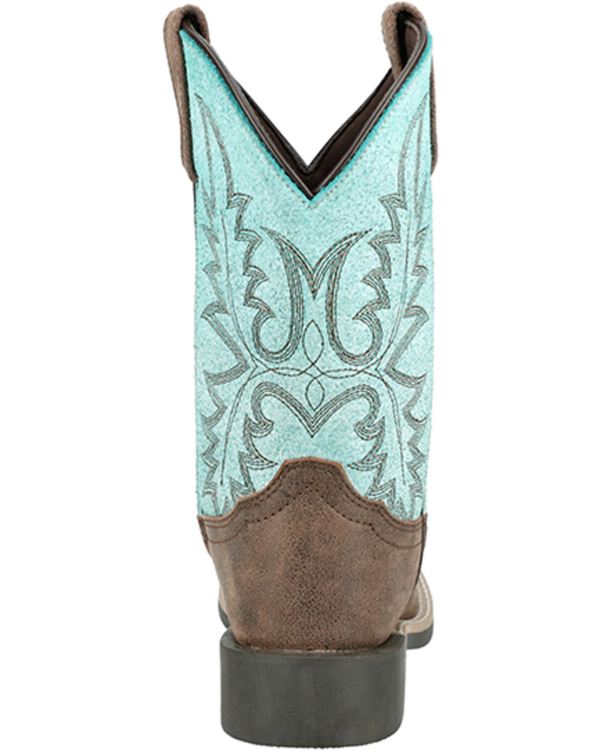 Image #5 - Smoky Mountain Little Girls' Rustic Rider Western Boots - Broad Square Toe, Brown, hi-res