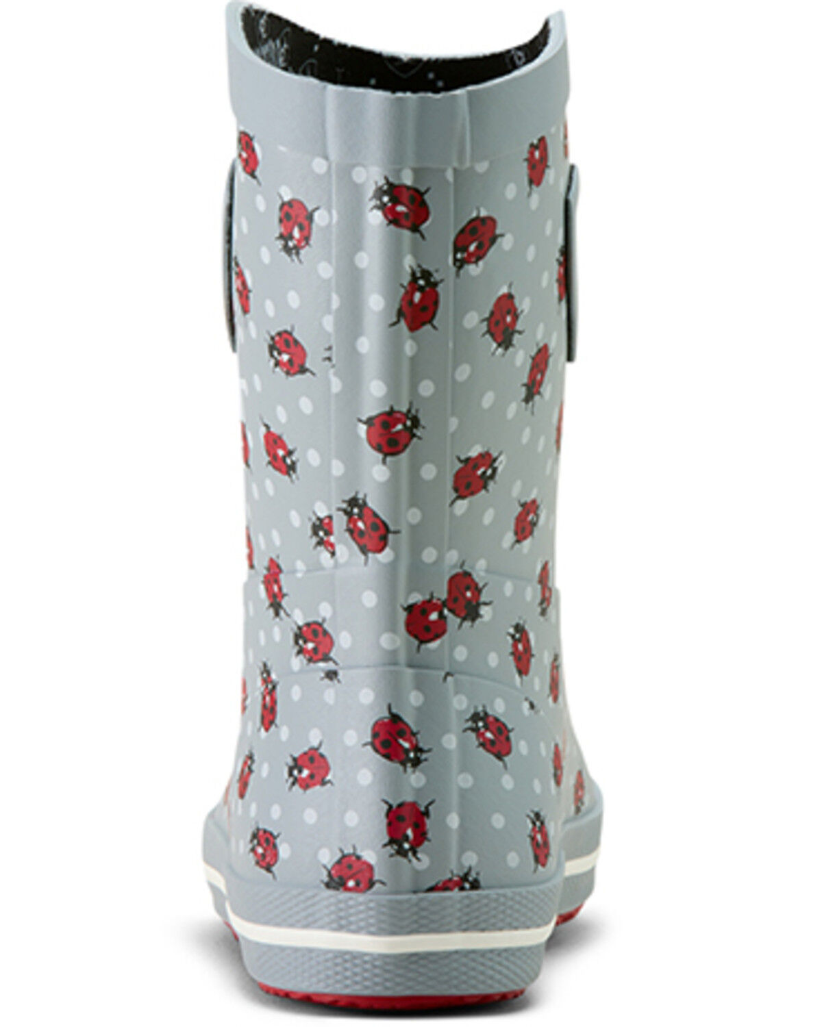 Image #3 - Ariat Boys' Kelmarsh Lady Bug Print Rubber Boots, Black/red, hi-res