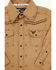 Image #2 - Cowboy Hardware Toddler Boys' Steerhead Long Sleeve Snap Western Shirt, Brown, hi-res