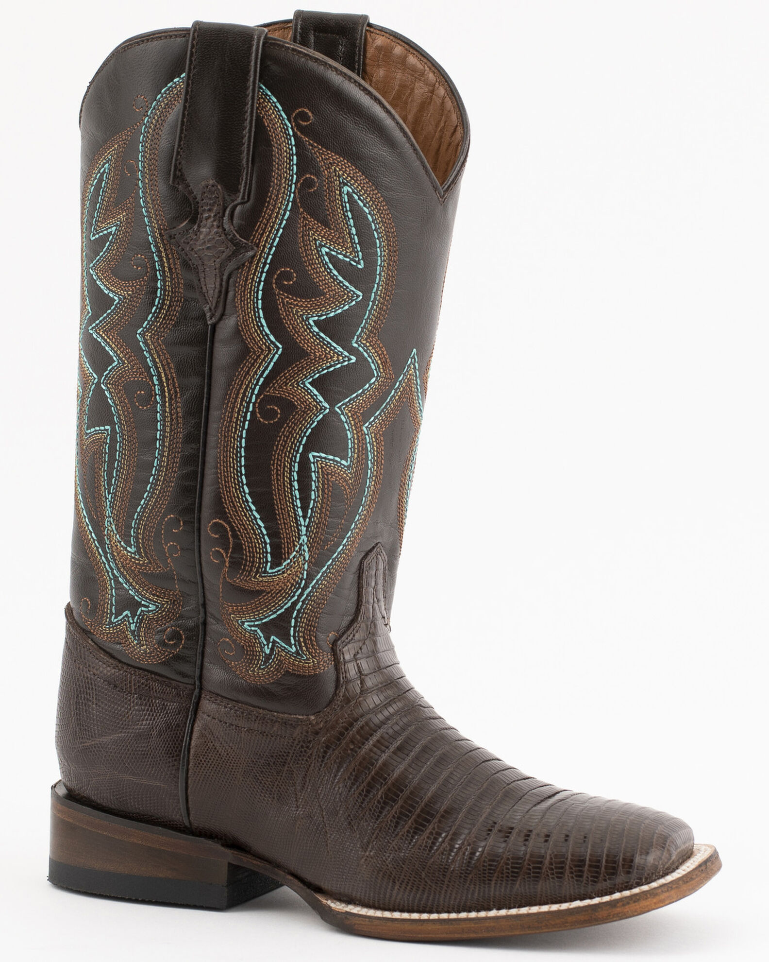 Ferrini Women s Teju Lizard Western Boots Broad Square Toe