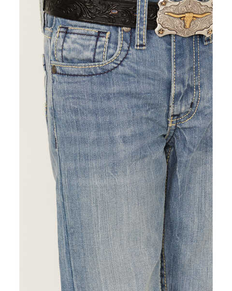 Image #2 - Cody James Little Boys' Cloverleaf Light Wash Slim Stretch Bootcut Jeans, Light Wash, hi-res