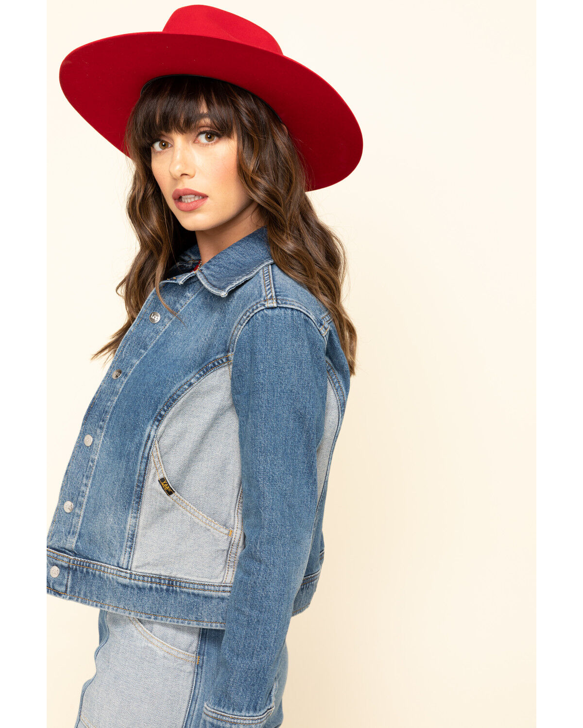 Image #5 - Lee Women's Contrast Denim Seamed Jacket, Blue, hi-res