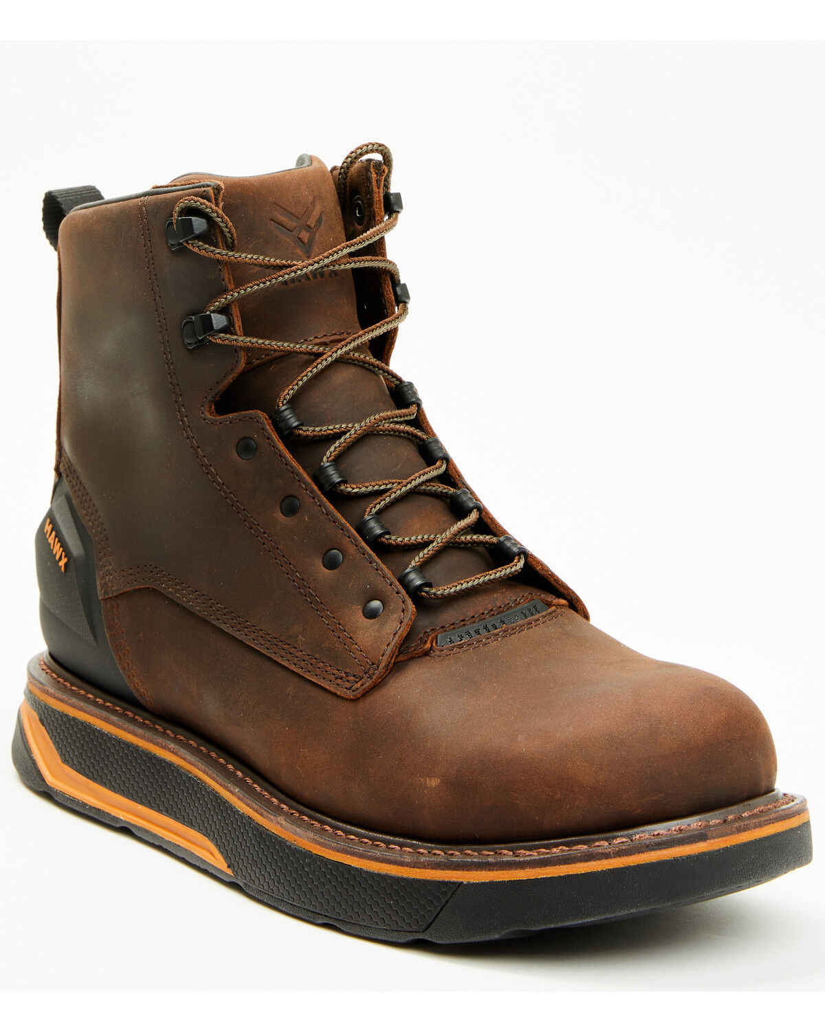 Image #1 - Hawx Men's 6" Airflow Heat Transfer System Paver Work Boots - Soft Toe, Dark Brown, hi-res