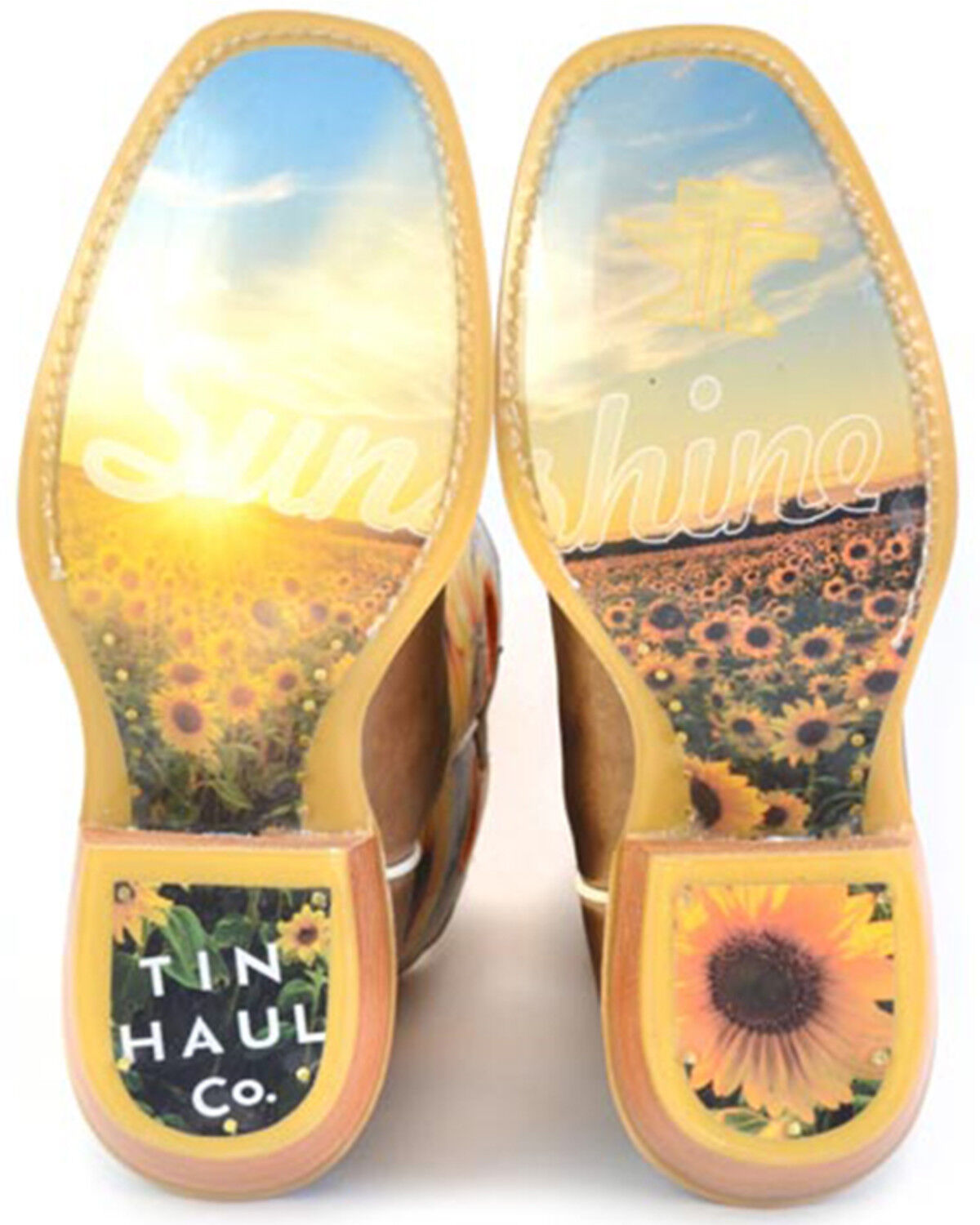 Image #2 - Tin Haul Women's Follow The Sun Performance Western Boots - Square Toe, Blue, hi-res