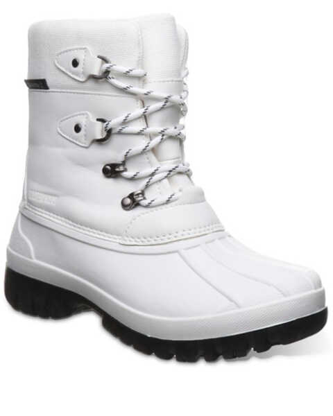 Bearpaw Women's Tessie Waterproof Boots - Round Toe , White, hi-res