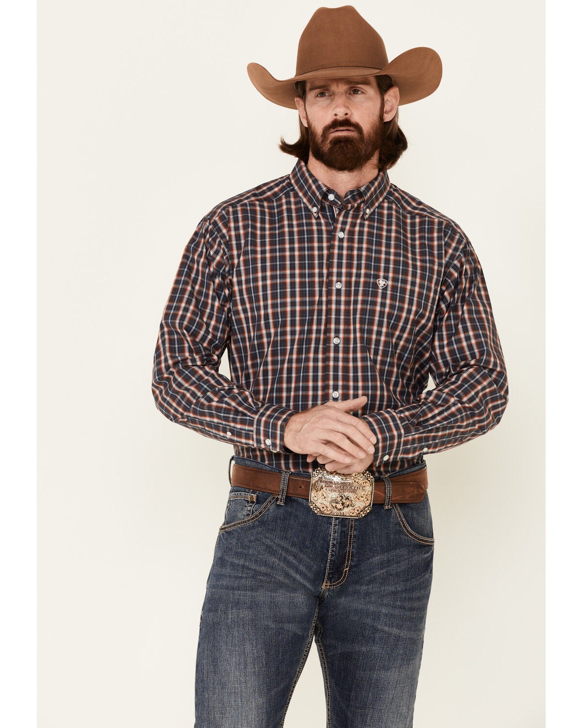 Long Sleeve Button-Down Western Shirt 