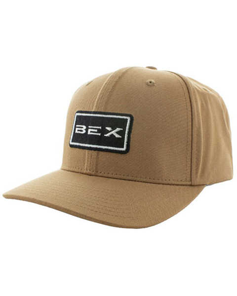 Bex Men's Ragged Solid Tan Logo Patch Air Fit Ball Cap , Tan, hi-res