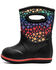 Image #3 - Bogs Toddler Girls' Classic Rainbow Stars Rainboots, Black, hi-res