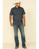 Moonshine Spirit Men's Excalibur Paisley Print Short Sleeve Western Shirt , Black, hi-res