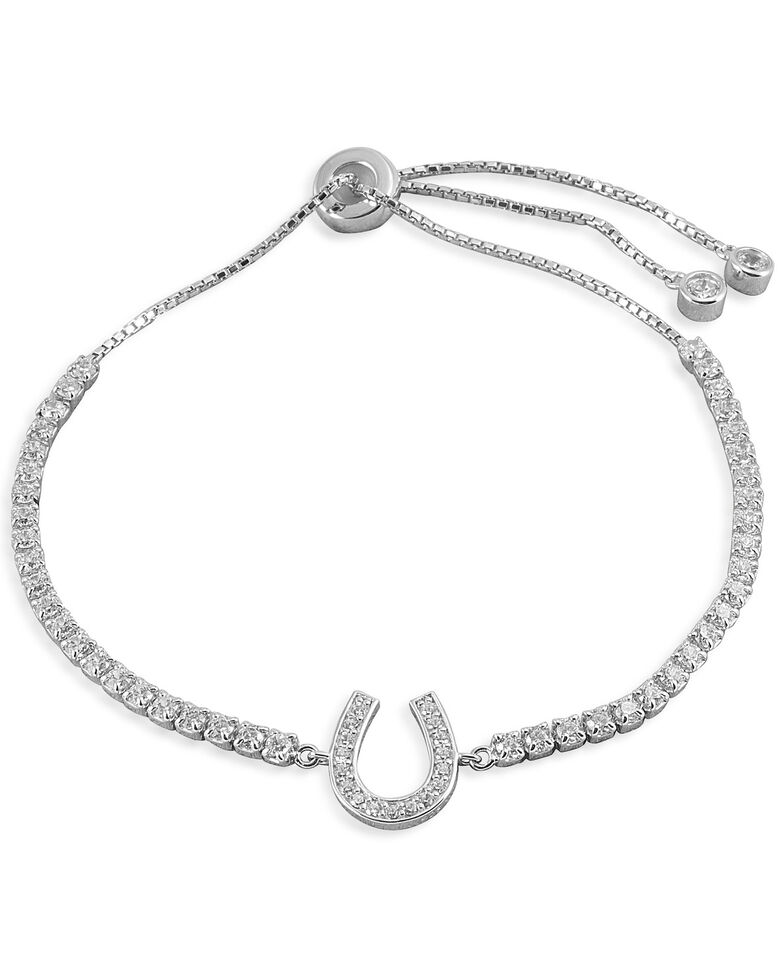 Kelly Herd Women's Horseshoe Bolo Bracelet, Silver, hi-res