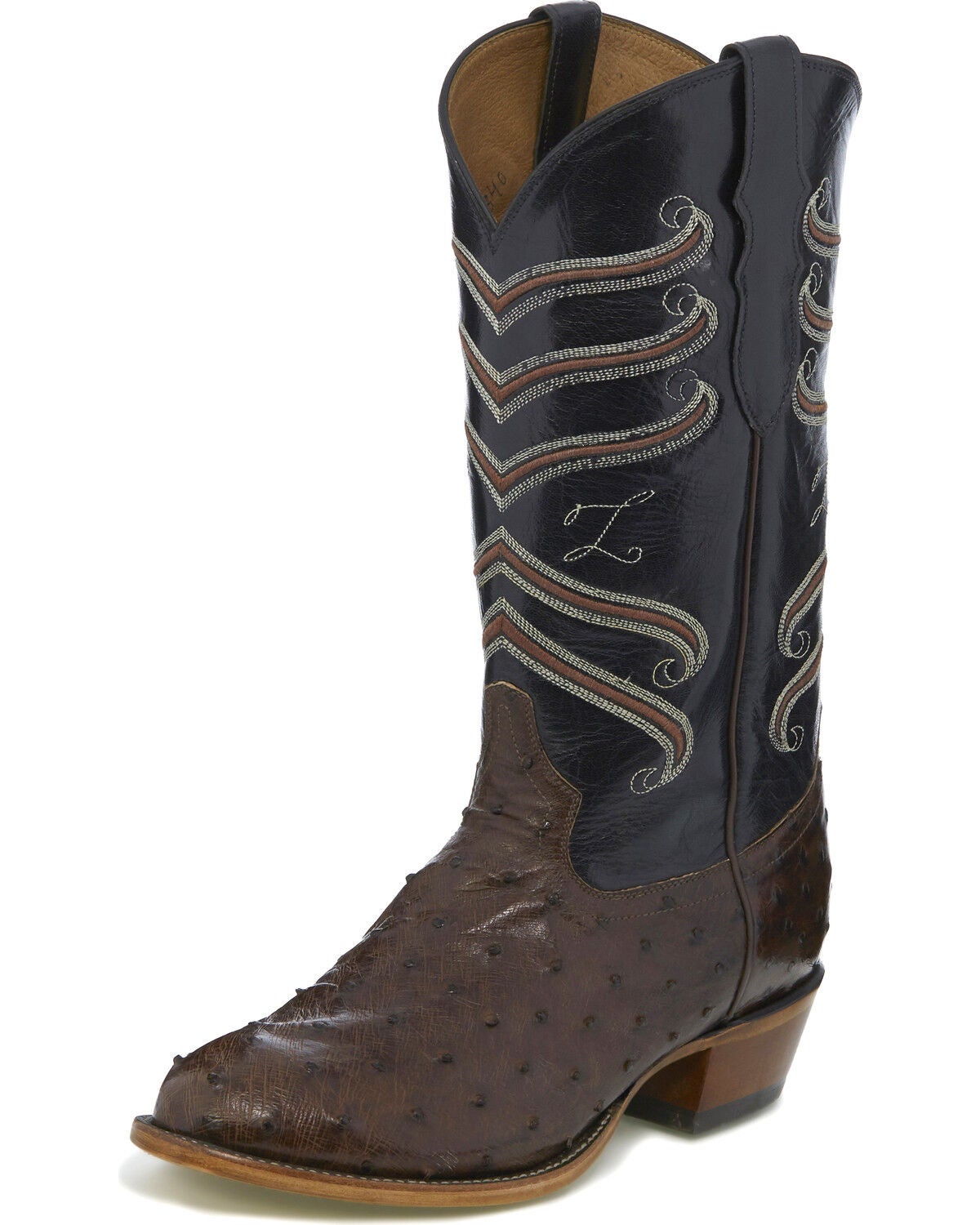 light brown ostrich boots