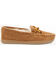 Minnetonka Women's Sheepskin Hardsole Moccasins, Tan, hi-res