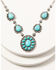 Image #1 - Shyanne Women's Silver & Turquoise Concho Statement Necklace, Silver, hi-res