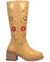 Image #2 - Dingo Women's Floral Bloom Fashion Boots - Round Toe, Tan, hi-res
