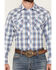 Image #3 - Wrangler Retro Men's Plaid Print Long Sleeve Snap Western Shirt, Blue, hi-res