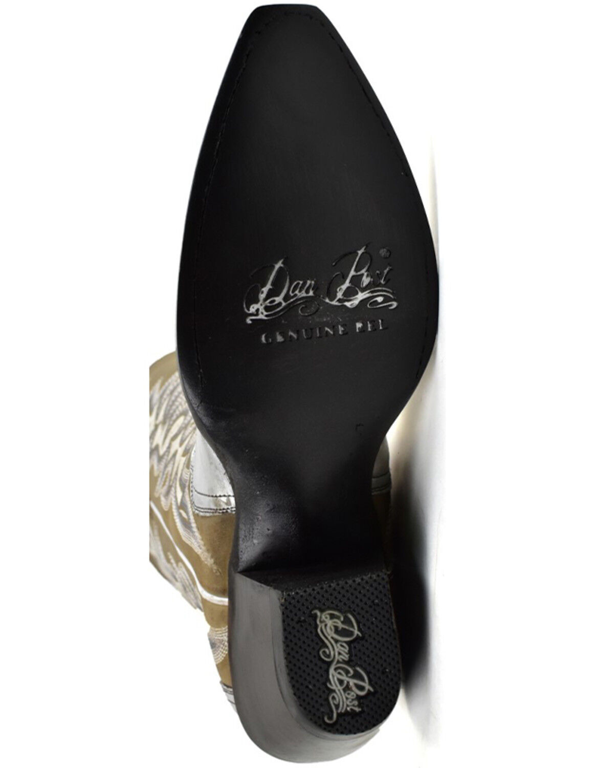 Image #7 - Dan Post Women's Eel Exotic Western Boot - Snip Toe, Silver, hi-res