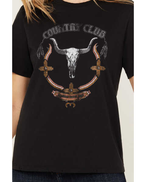 Image #3 - Idyllwind Women's Country Club Graphic Short Sleeve Trustee Tee , Black, hi-res