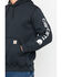 Image #4 - Carhartt Men's Loose Fit Midweight Logo Sleeve Graphic Hooded Sweatshirt, Black, hi-res