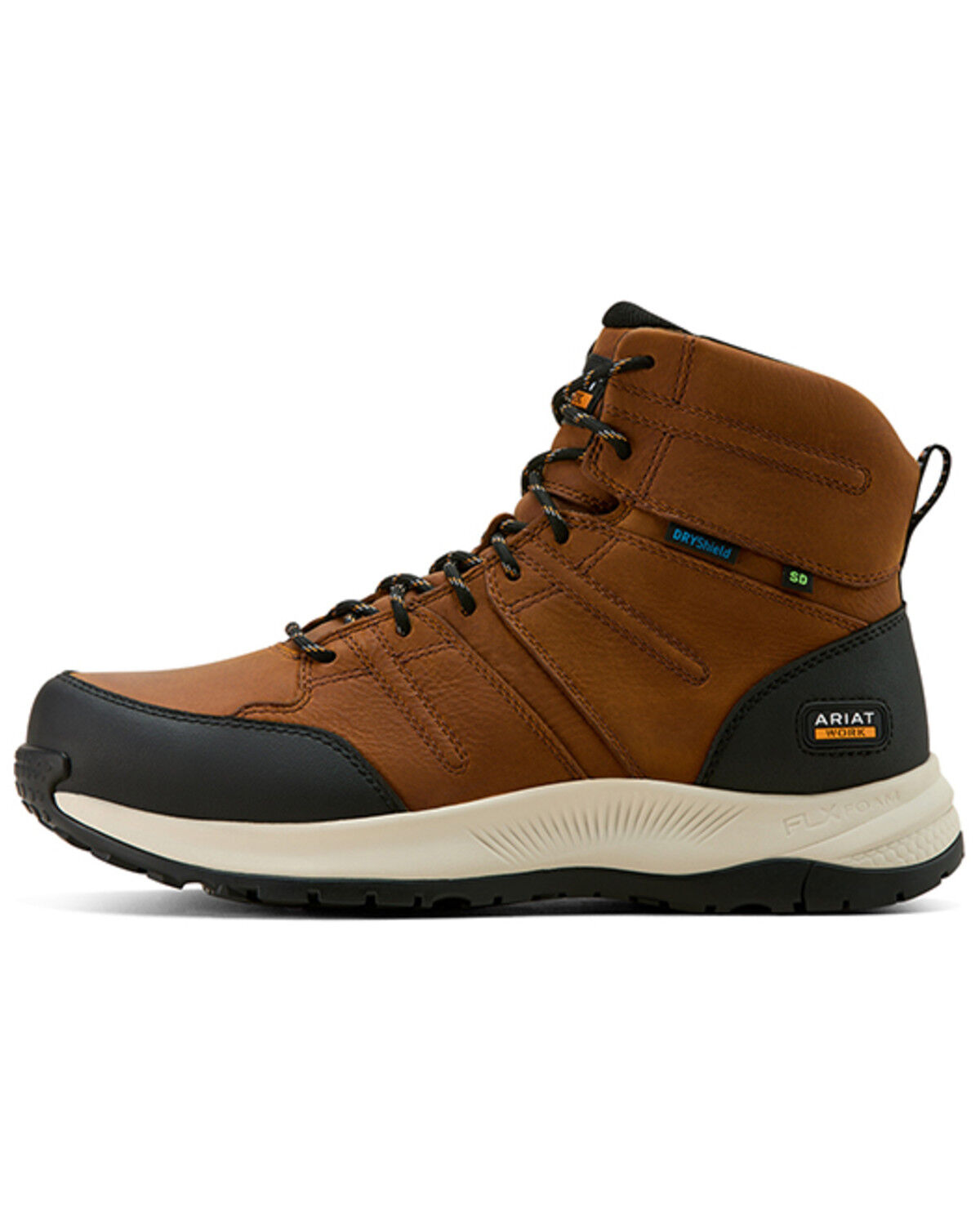 Image #2 - Ariat Men's 6" Outpace Shift SD Waterproof Work Boots - Composite Toe, Brown, hi-res