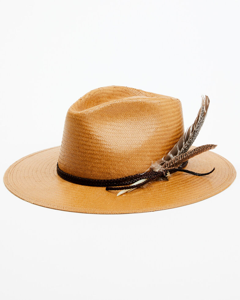 Stetson Juno Feather Western Straw Hat, Sand, hi-res