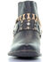 Circle G Women's Harness Western Booties - Round Toe, Black, hi-res