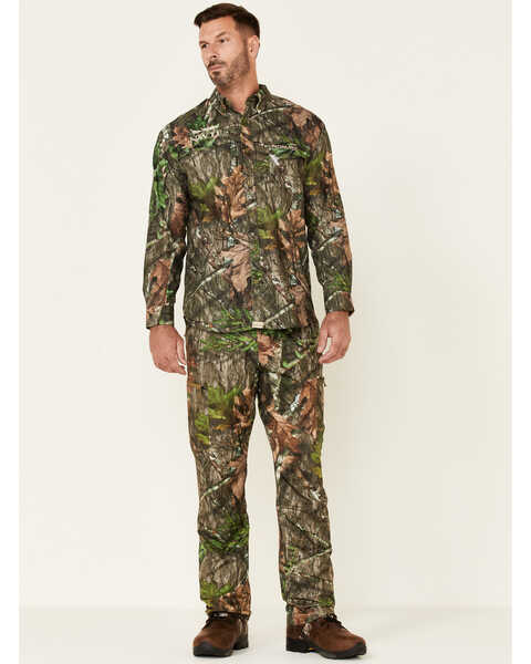 Nomad Men's Obsession Mossy Oak Camo Print Pursuit Long Sleeve Hunting Shirt , Camouflage, hi-res
