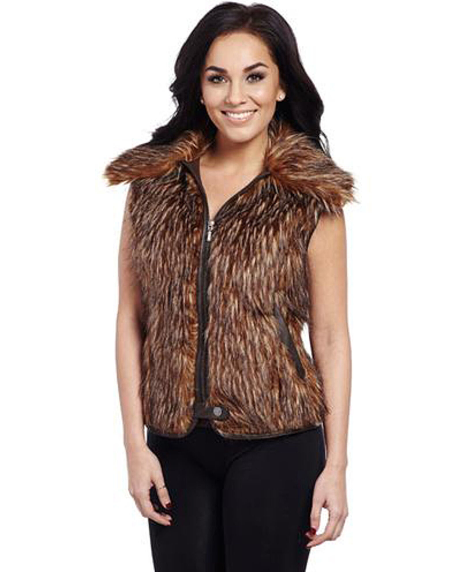 Women's faux fur vests sale new arrivals
